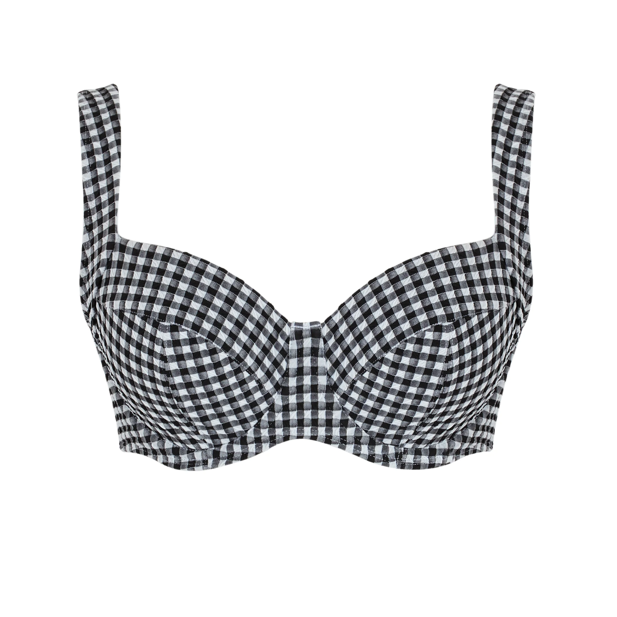 Olivia bikini top Black Gingham - Image 7